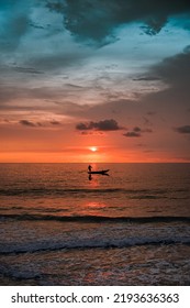 Beautiful Sunset On Labuhan Jukung Beach