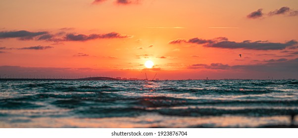 Beautiful Sunset On Maryland Beach