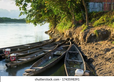 Beautiful Sunset On The Pastaza River, Located In The Datem Del Marañón. Loreto.