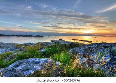 Beautiful Sunset On Swedish West Coast