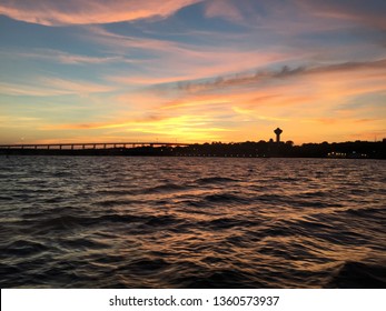 Beautiful Sunset On The Tennessee River In Florence Alabama