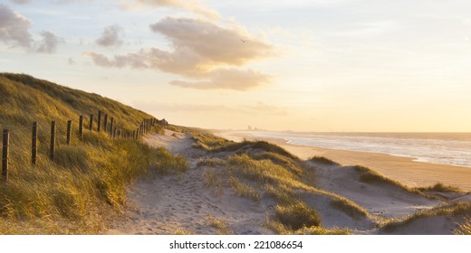 beautiful sunset over dunes