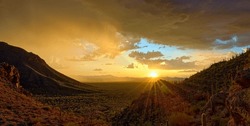 The Beautiful Sunset Over Gates Pass, Tucson, AZ