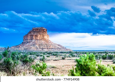 Beautiful Sunset Over A Golden Fajada Butte