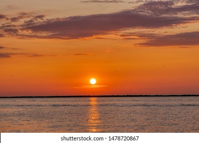  Beautiful Sunset Over The Great Lakes Region, USA