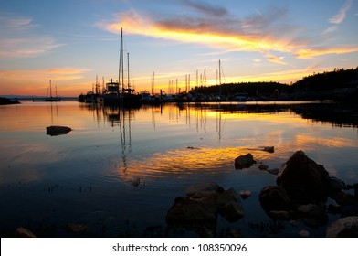 A beautiful sunset over the Lund Harbor in British Columbia, Canada. - Powered by Shutterstock