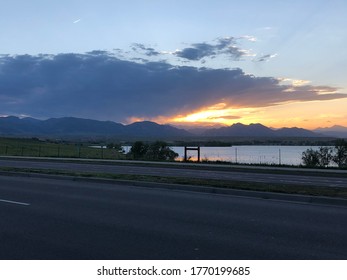 Beautiful Sunset Over Stanley Lake