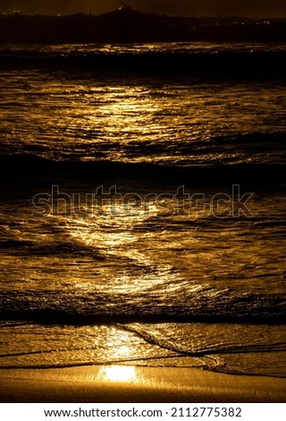 Similar – Liquid Gold Ocean Waves