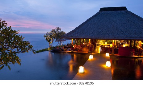 Beautiful Sunset At Resort In Bali