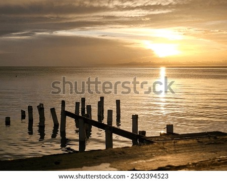 Similar – Sonnenuntergang im Hafen von Schlüttsiel