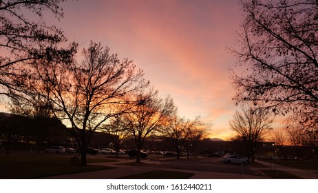 Beautiful Sunset At Salt Lake Community College 