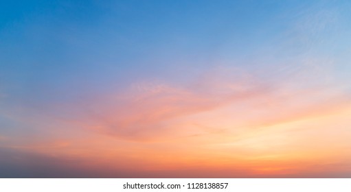 Beautiful sunset sky on the beach background.Nature background. - Shutterstock ID 1128138857