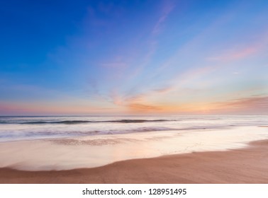 Beautiful Sunset In Southern California Beach, Orange County, CA, USA