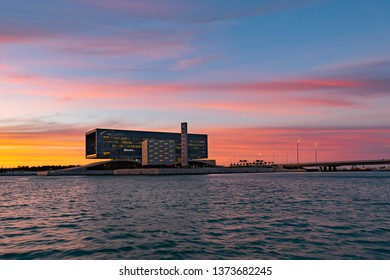 Beautiful Sunset View Of Arcapita Tower Taken On March 2019 - Manama, Bahrain