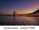Beautiful sunset view of Bandra worli sealink 