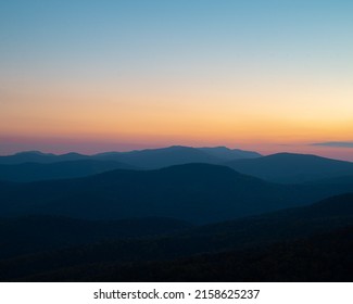 A Beautiful Sunset View In Shenandoah Valley, Virginia