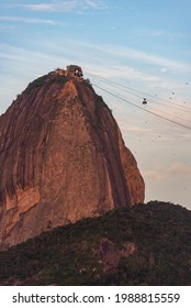 Beautiful Sunset View To Sugar Loaf Mountain In Rio De Janeiro, Brazil