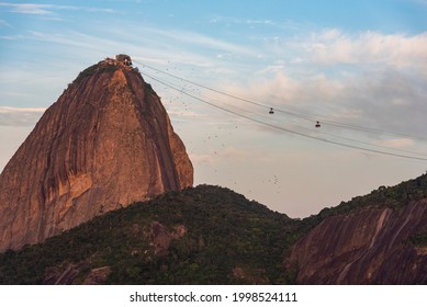 Beautiful Sunset View To Sugar Loaf Mountain In Rio De Janeiro