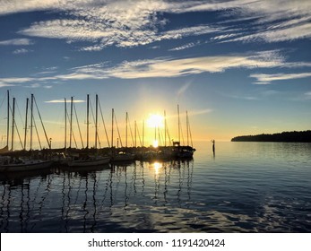 Beautiful sunset in White Rock Marina, Surrey, BC, Canada
yachts mirror reflection