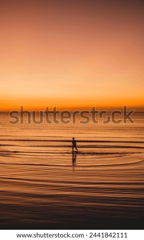 Very early in the morning on Pacific Beach.