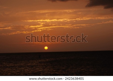 Beautiful sunsets of many colors in Cabo de Vela, Guajira, Colombia. An exotic place in the north of Colombia that is worth visiting at any time of the year.