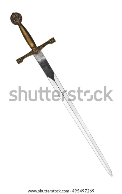 Beautiful Sword Isolated On White Background Stock Photo (Edit Now ...