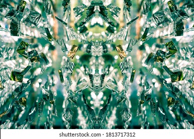 Beautiful Symmetrical Voluminous Glowing Optical Pattern, Kaleidoscope