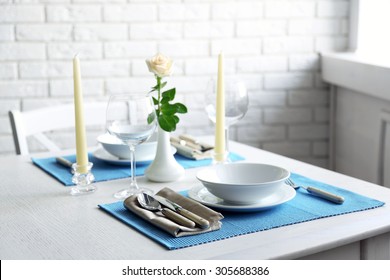 Beautiful Table Setting Close Up