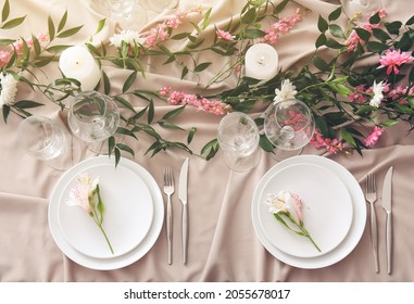 Beautiful table setting in restaurant - Powered by Shutterstock