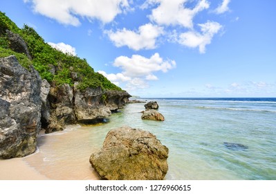 Beautiful Tagachang Beach in Guam, US Territory.