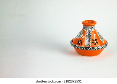 Beautiful Tagine Pot On A White Background