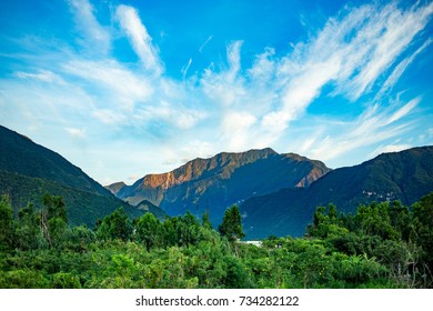Beautiful Taroko mountain in Hualien, Taiwan.At sunrise early morning.
