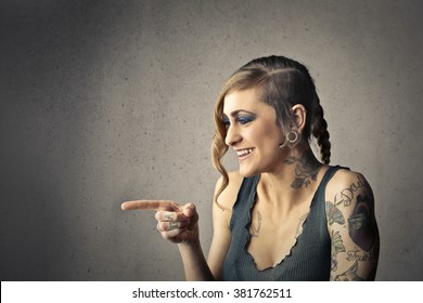 Beautiful tattooed girl