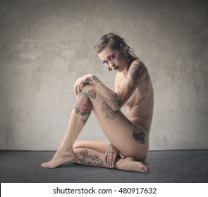 Nude Women With Tattoos