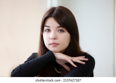 Beautiful Teen Girl Closeup.Fifteen Year Old Girl.