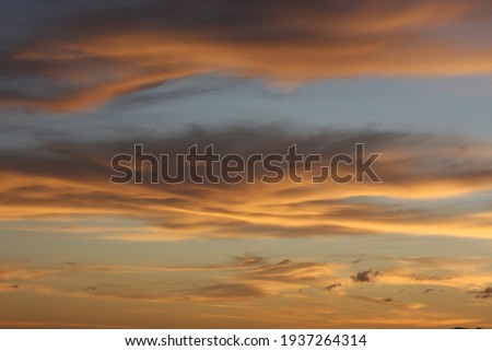 Beautiful tender clouds at the sunset time, sunset sky background
