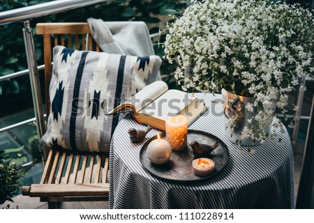Similar – Image, Stock Photo Even with small flowers, a beautiful back can be delightful
