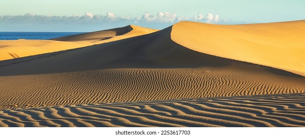 Beautiful texture of the Dunes of the Desert of Maspalomas, Gran Canaria. - Powered by Shutterstock