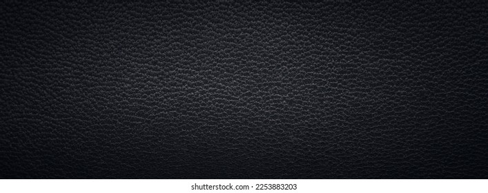 Beautiful texture of a fine black leather surface using as background or header