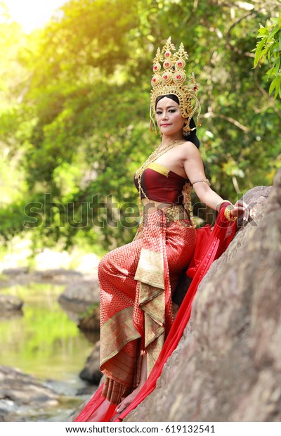 Beautiful Thai Women Traditional Dress Costume Stock Photo Edit Now