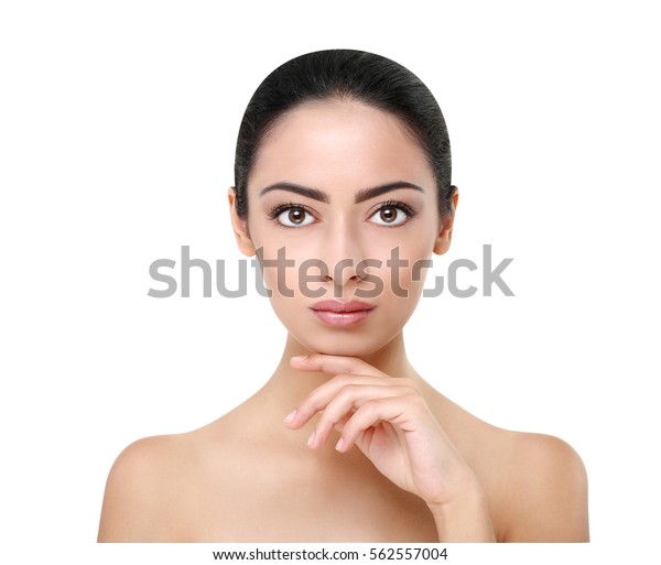 Beautiful Thoughtful Indian Girl Perfect Skin Stock Photo 562557004 ...