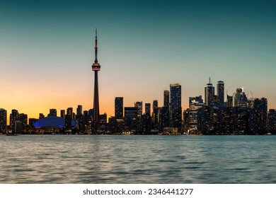 Beautiful Toronto City skyline at sunset - Toronto, Ontario, Canada. - Powered by Shutterstock