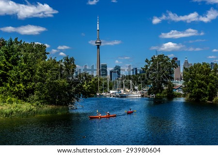 The beautiful Toronto Islands (Formerly Island of Hiawatha or Menecing). The islands are a popular recreational destination. Toronto, Ontario, Canada