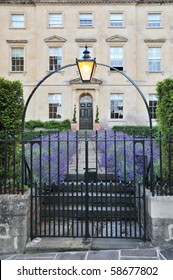 Beautiful Town House with Ornate Iron Gate