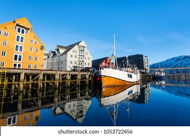 Beautiful Town Of Tromso In Northern Norway