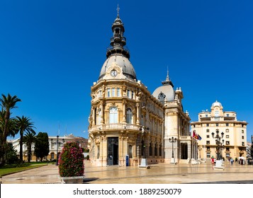 Beautiful Townhall Building In Centre Of Cartagena In Spain