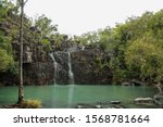 Beautiful tranquil waterhole at Cedar Creek Falls in Queensland, Australia