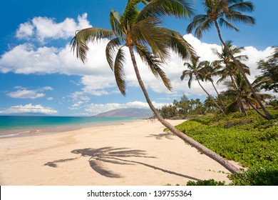 beautiful tropical beach in south maui hawaii - Shutterstock ID 139755364