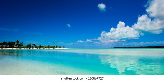 Beautiful Tropical Lagoon On A Deserted Island