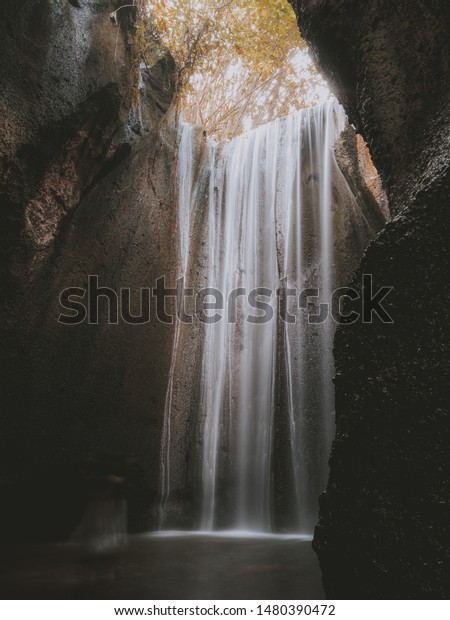 Beautiful Tukad Cepung Waterfall Tembuku Canyon Stock Photo Edit